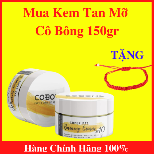 [HCM]Kem tan mỡ Cô Bông 150gr giảm mỡ thừa nhanh chóng Tặng Vòng Tay May Mắn
