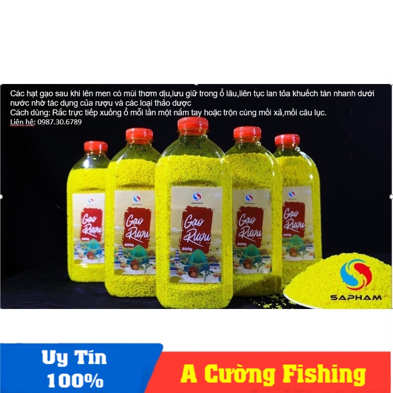 Mồi câu cá - Gạo rươu Sa phạm