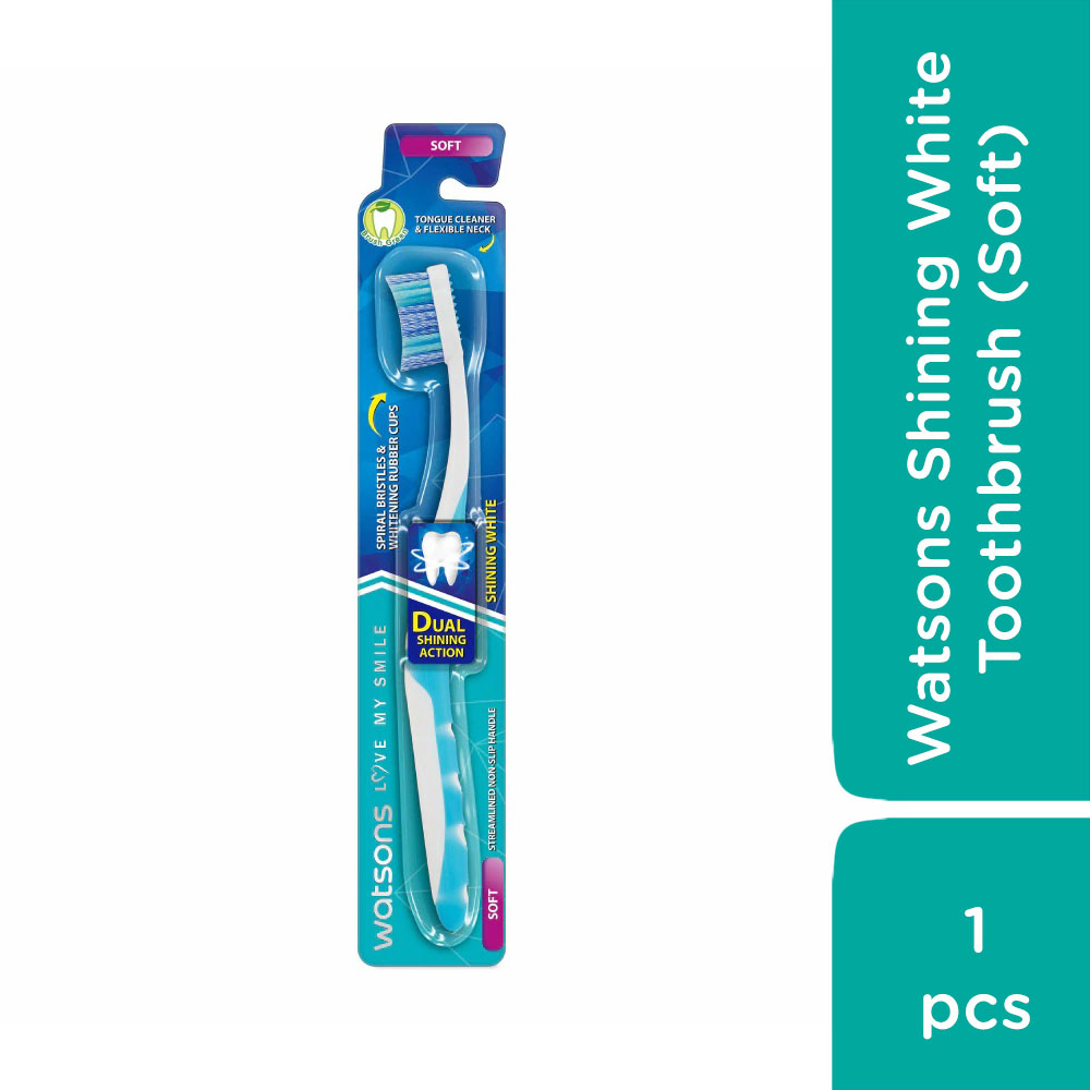 Bàn Chải Đánh Răng Watsons Shining White Toothbrush (Soft) 1s