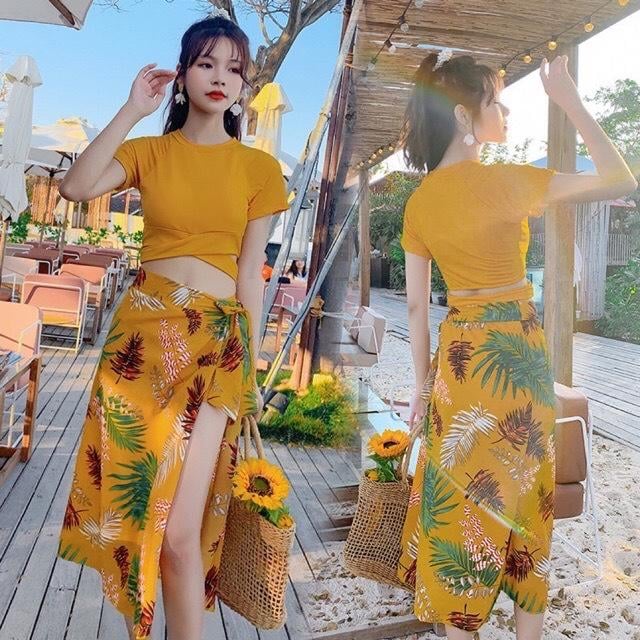 Bộ tắm biển nữ. Bộ bikini 3 chi tiết siêu đẹp-Bộ tắm biển nữ -Set áo tắm 3 mảnh cao cấp