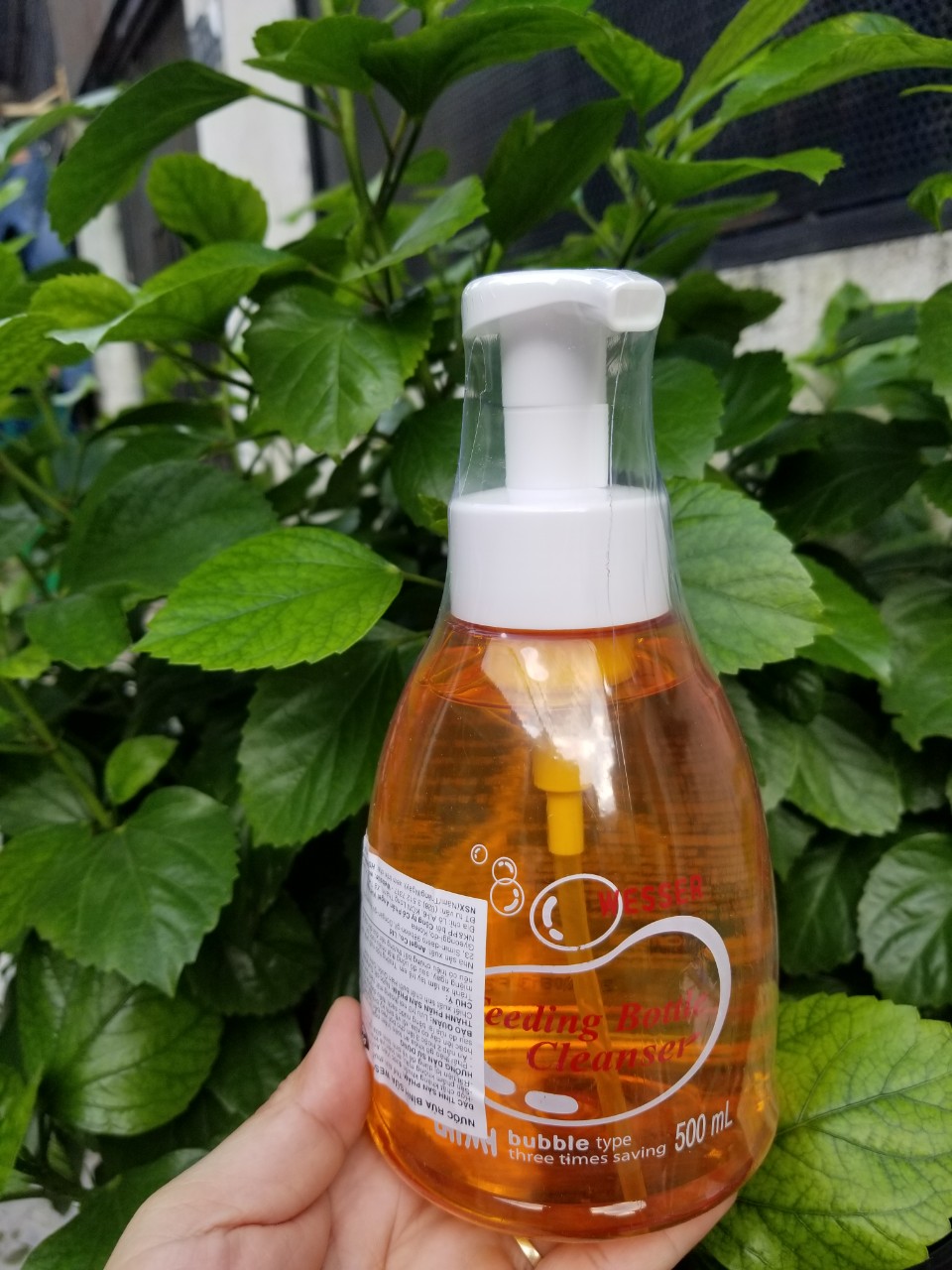[HCM]Nước súc rửa bình sữa Wesser chai 500ml