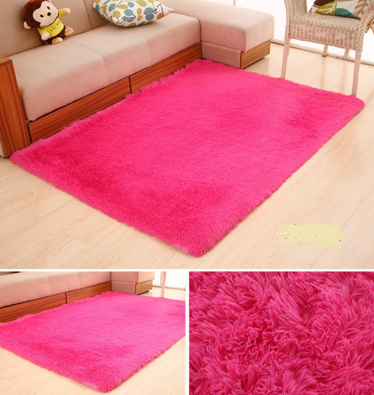 [HCM]Thảm Lông Trơn Trải Sàn ( Loại 1 ) Size 1m2x1m6