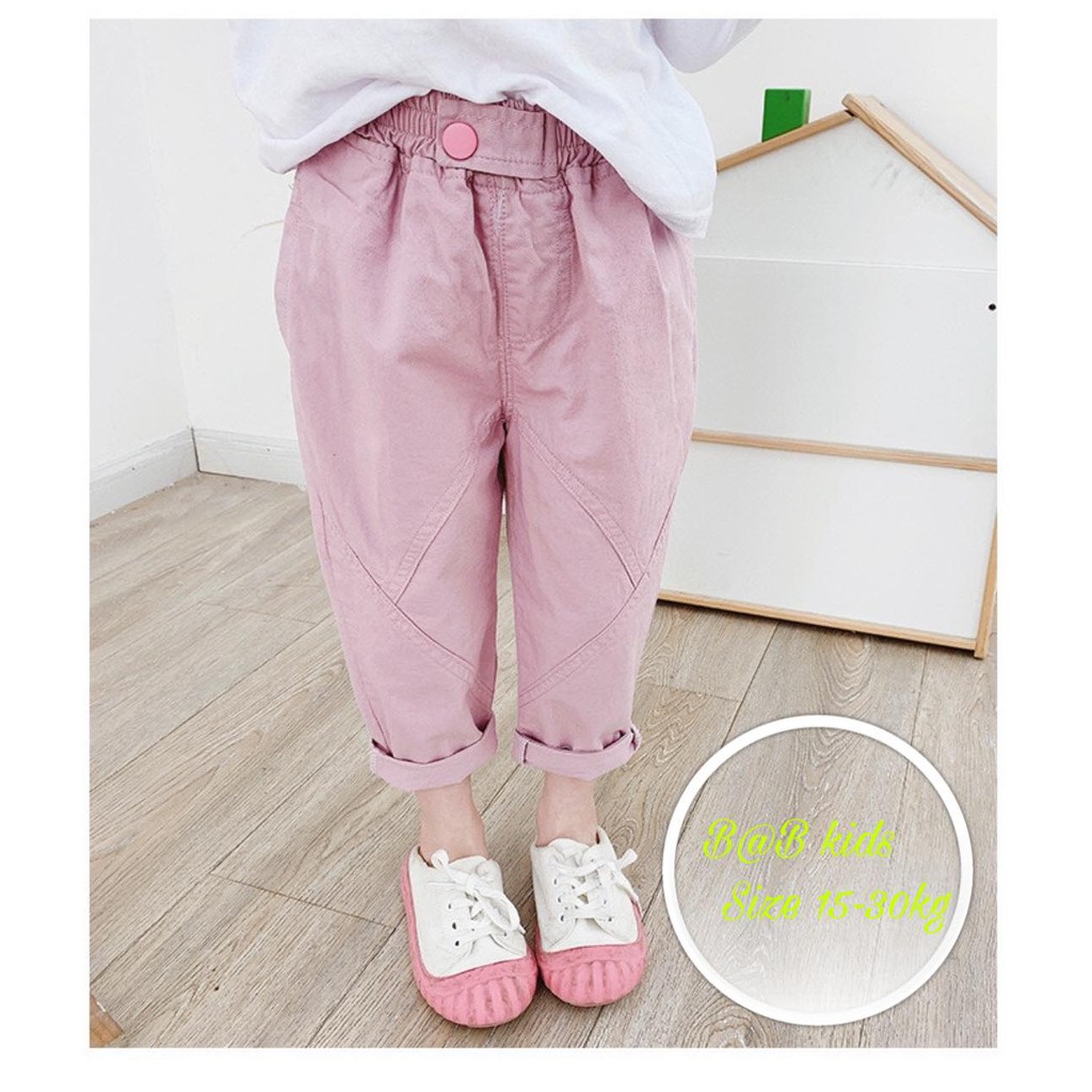 (Size 10-38kg) Quần kaki bé gái mềm, co giãn