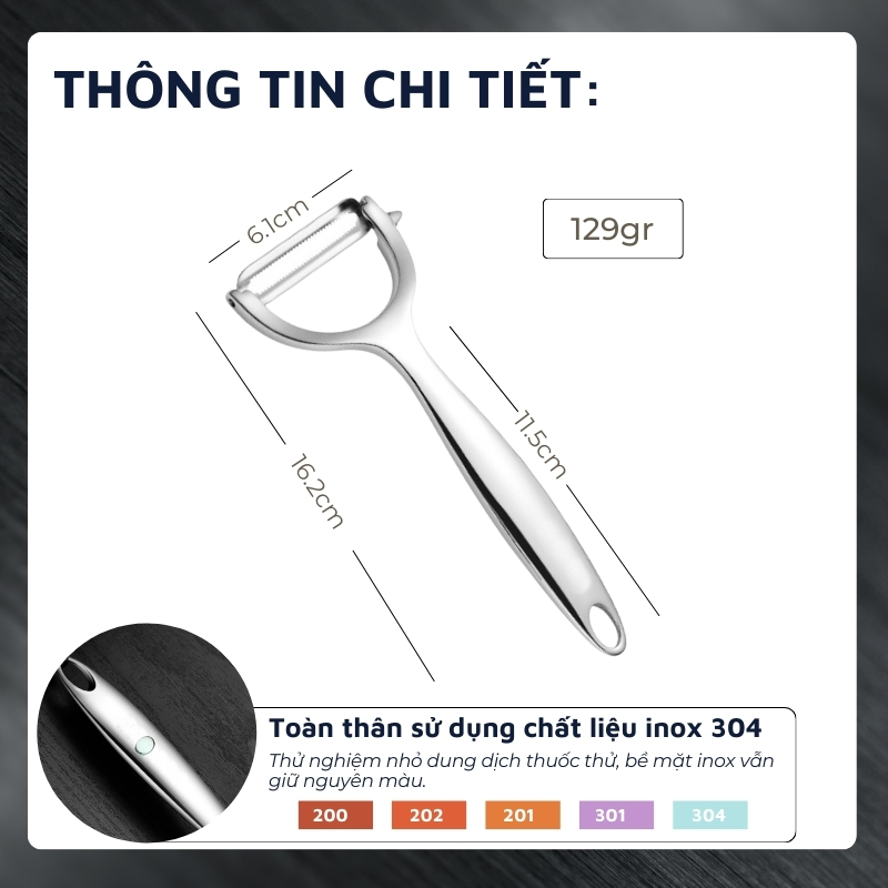 Dụng cụ gọt vỏ inox 304 DandiHome
