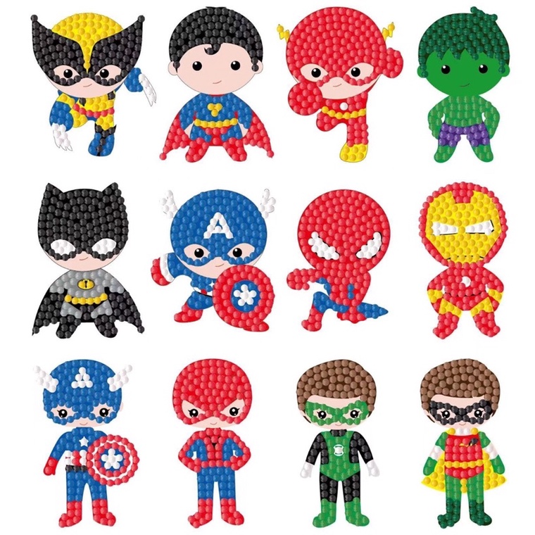 Bộ sticker tranh đính đá handmade cho các bé yêu