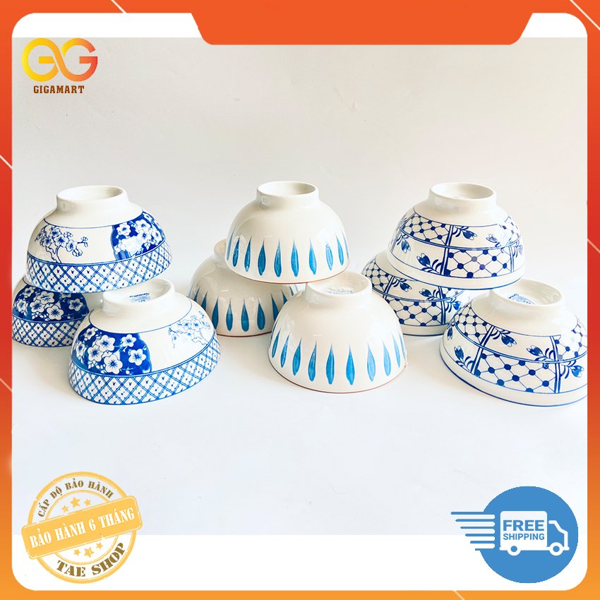 Chén ăn cơm men giả cổ [CAO CẤP][BÁT TRÀNG], bát ăn cơm,chén ăn cơm sứ họa tiết vân cổ sang trọng