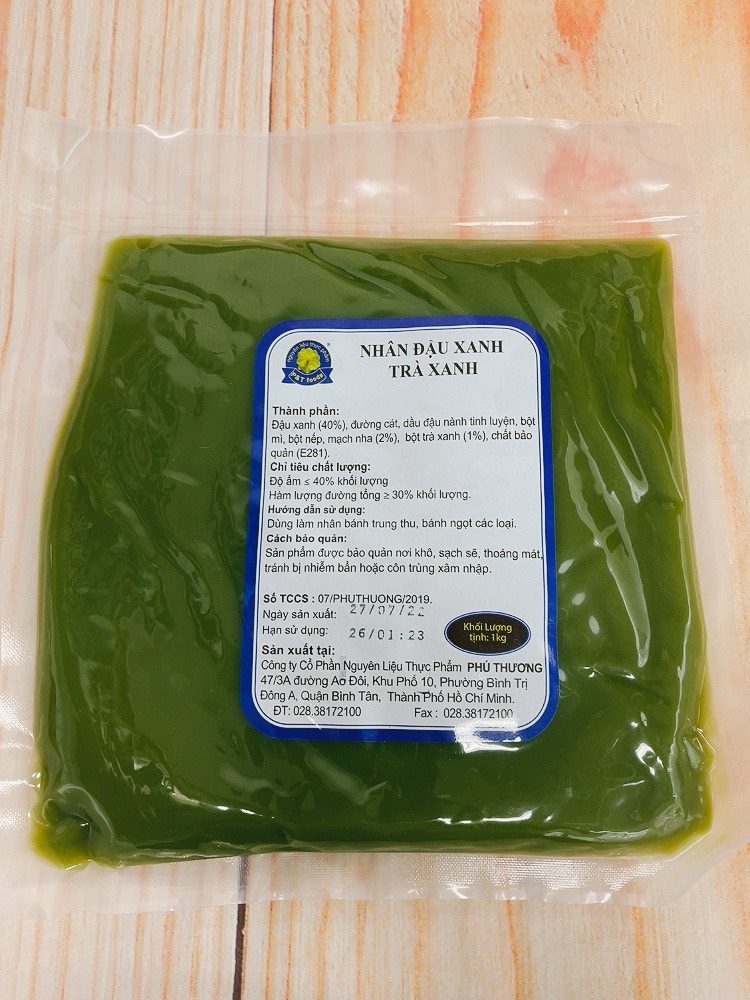 Nhân đậu xanh lá dứa Phú Thương