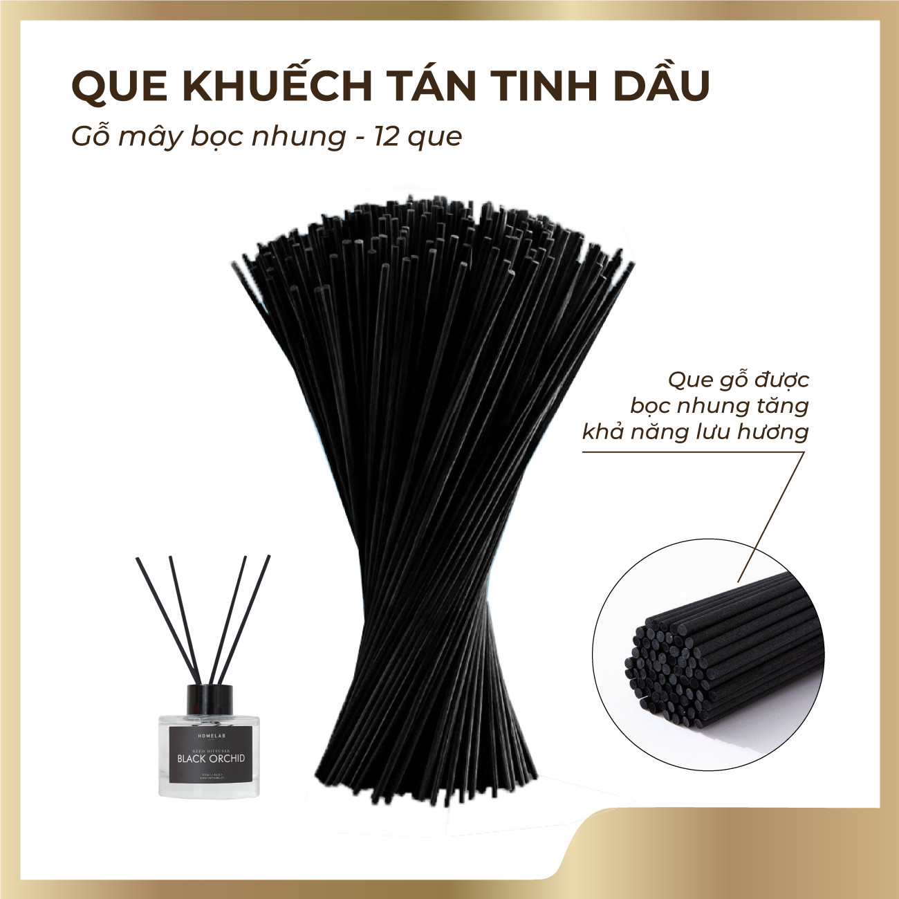 Que khuếch tán tinh dầu thơm phòng - HOMELAB SCENT