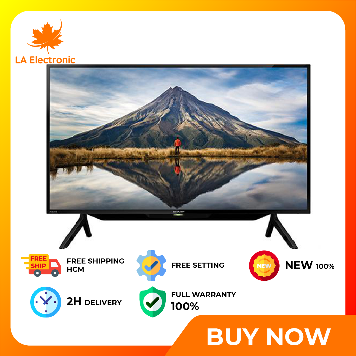 Trả góp 0% - smart tivi sharp 42 inch 2t-c42bg1x - miễn phí vận chuyển hcm - hệ điều hành android 9.0, công nghệ hình ảnh x2 master engine pro, hdr 10
