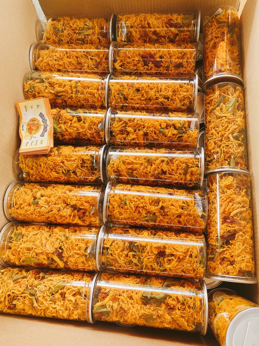 khô gà lá chanh hũ 300.gram