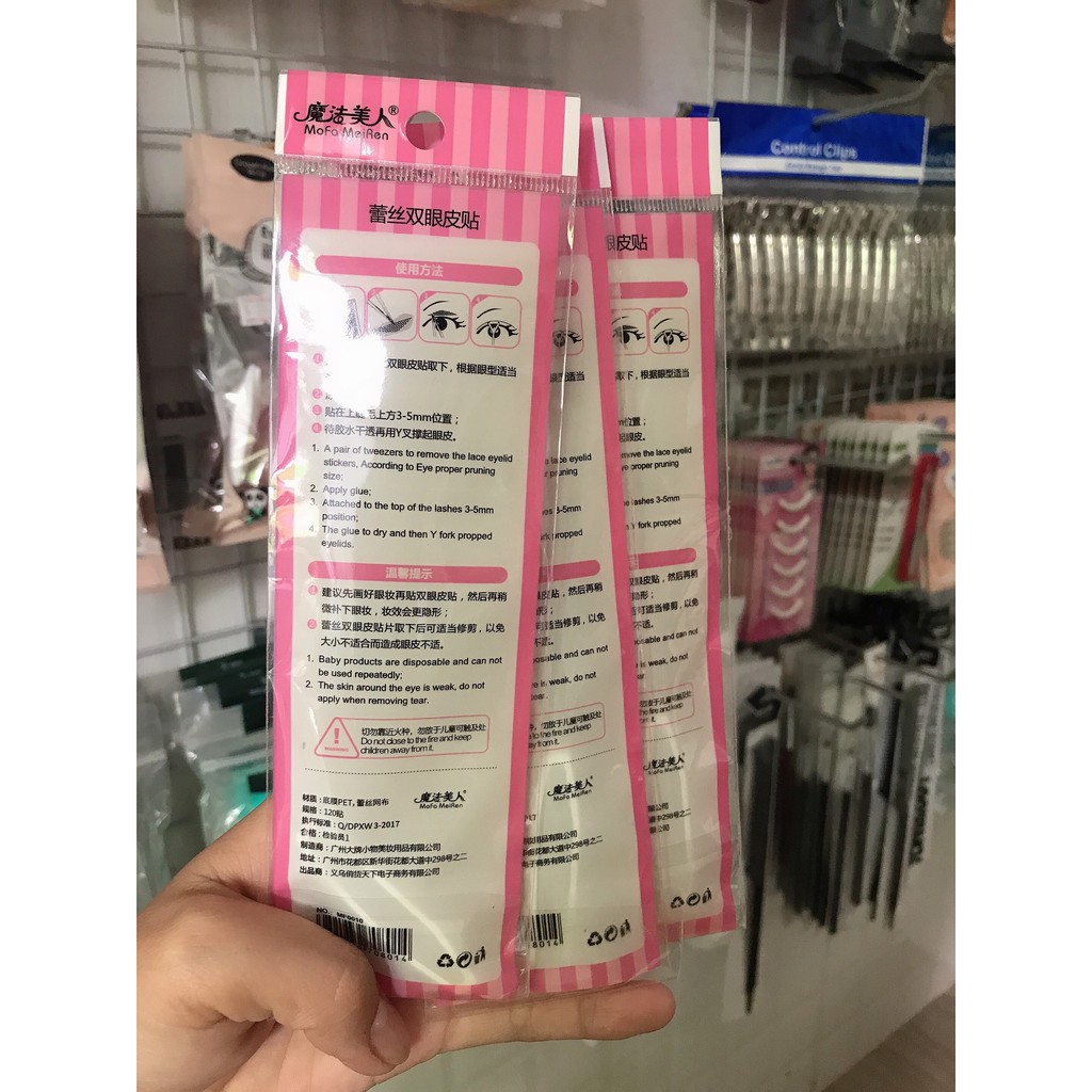 Kích mí lưới hồng (không keo) 120 miếng
