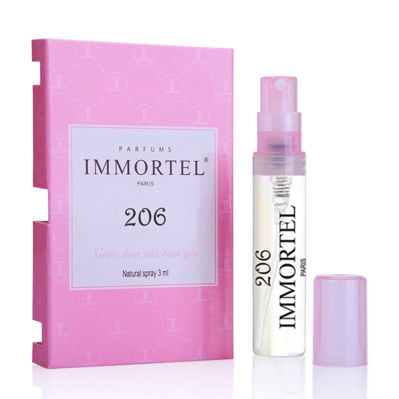 Nước hoa nữ IMMORTEL 206 Chai xịt 3ml Eau De Parfum
