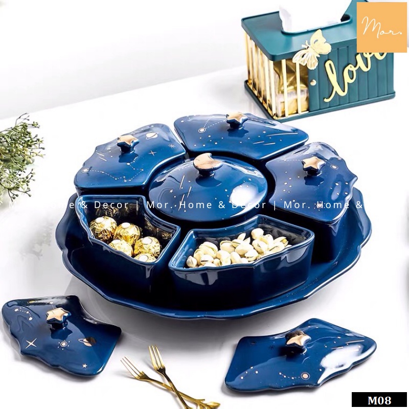 Khay mứt Tết sứ cao cấp  - M08