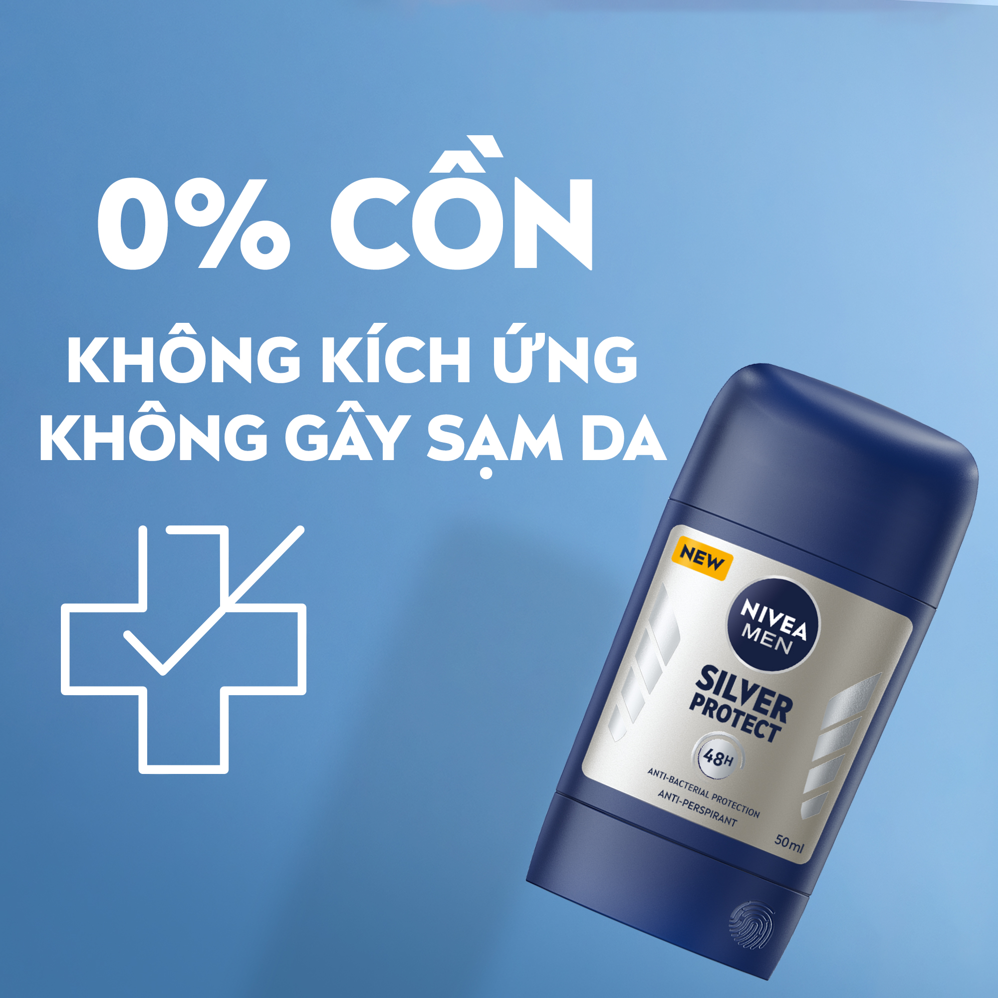 Bộ 4 Sáp Khử Mùi NIVEA MEN Phân Tử Bạc (50 ml) - 83181