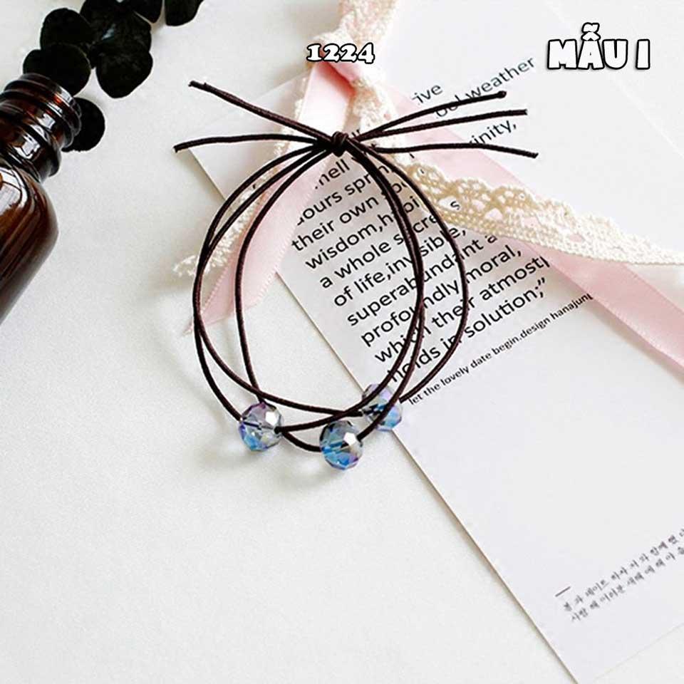 Dây Cột Tóc Thun Mix Đá Sành Điệu Ah1224