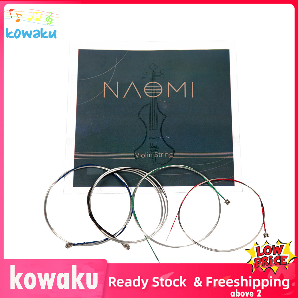 Kowaku 2 bộ dây đàn violin thay thế e a d g, cho năm 3/4, đàn violin cỡ 4/4