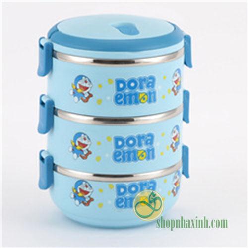HỘP CƠM 3 TẦNG KITTY DOREMON TIỆN LỢI