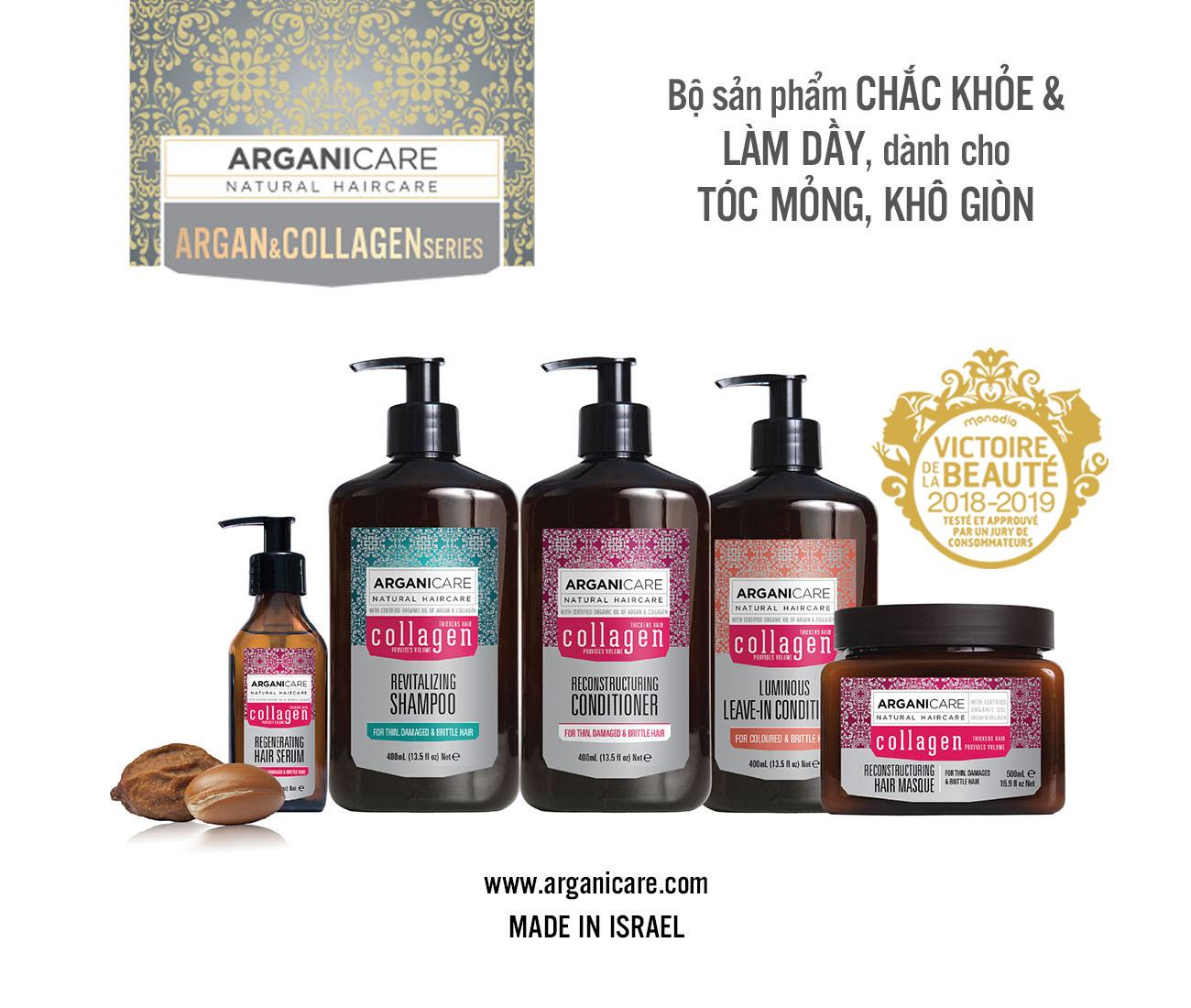 [HCM]Dầu gội dưỡng tóc ARGANICARE COLLAGEN 400ml