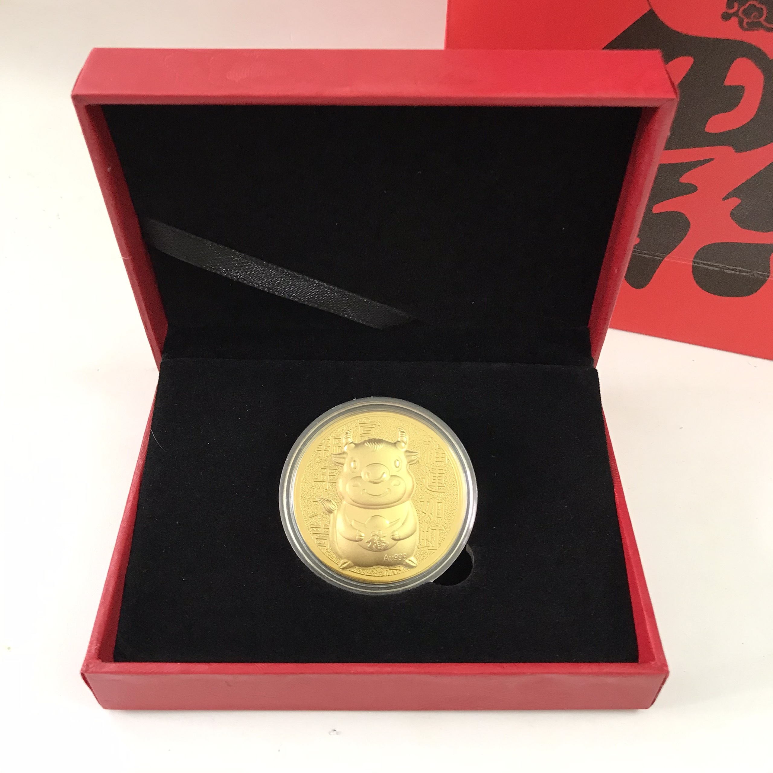 [HCM]Hộp Quà Tặng Đồng Xu Con Trâu Cute Mạ Vàng 2021 dùng để sưu tầm trang trí bàn sách bàn làm việc-TMT Collection - SP005047