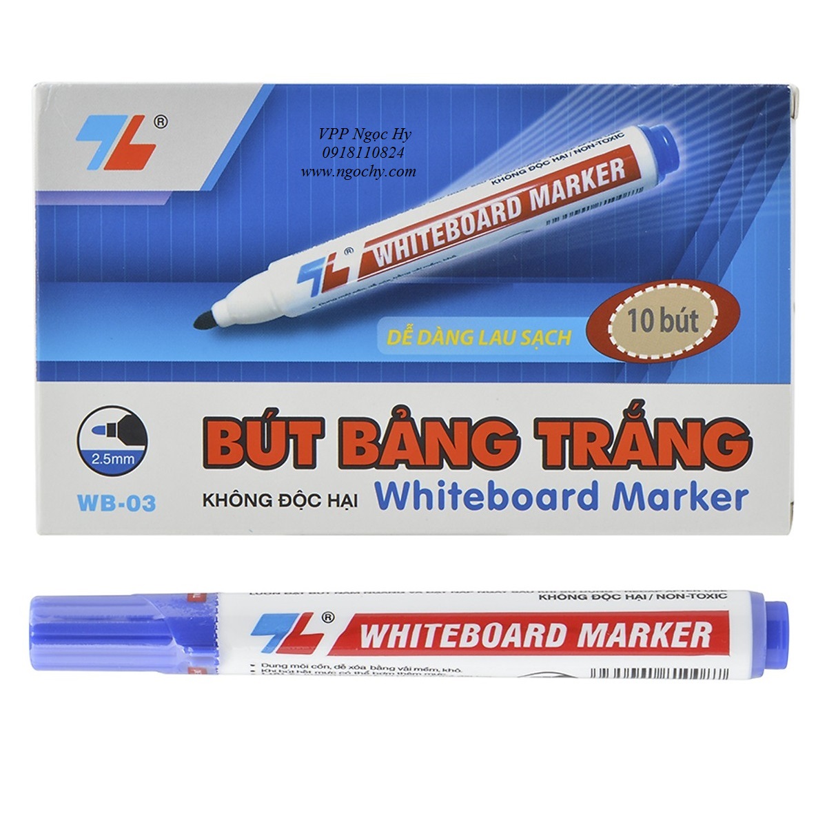 [HCM]HỘP 10 BÚT LÔNG BẢNG WB-03
