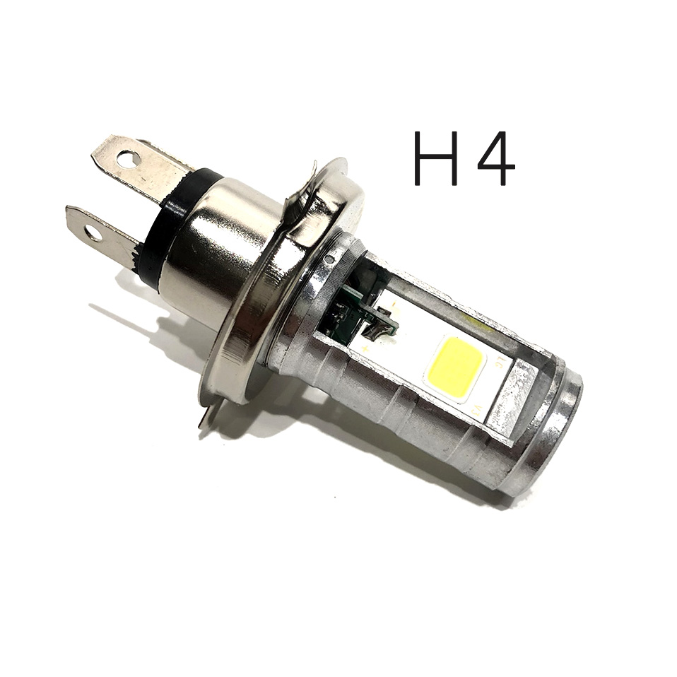 Đèn pha cob h4 2 tim cyt gắn như zin