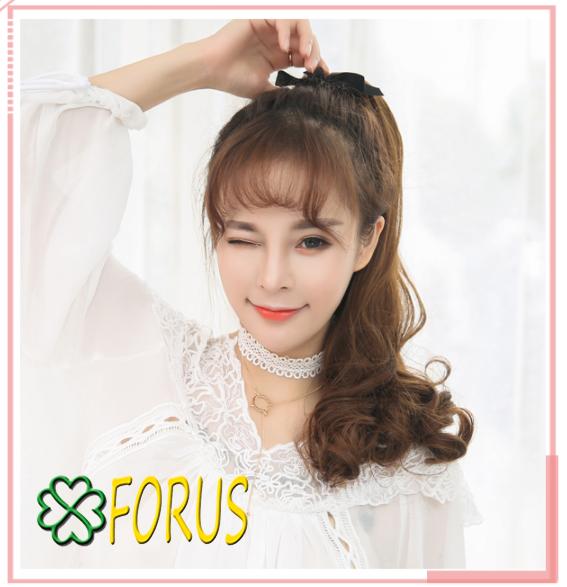 Tóc cột xoăn đuôi 48cm d15, tóc giả nữ sỉ 40k