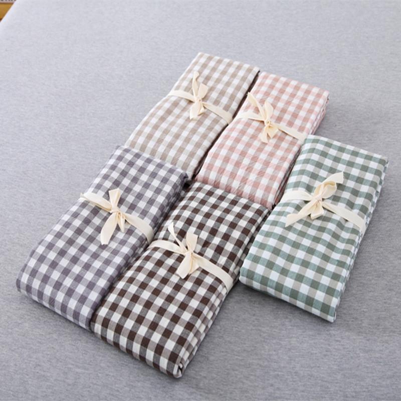 Phong Cách Nhật Bản Duy Nhất 100% Cotton Kẻ Sọc Vỏ Gối Bông Giặt Nước 100% Cotton Giản Lược Vân Sọc Vỏ Gối Đơn Chiếc