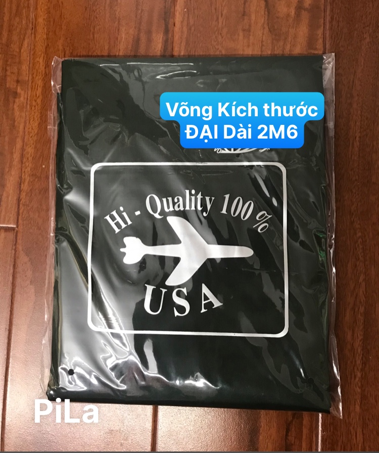 [HCM]Võng Vải Dù Siêu Dài 2M6 Với 2 Lớp Mát Rượi Võng Dù Phượt