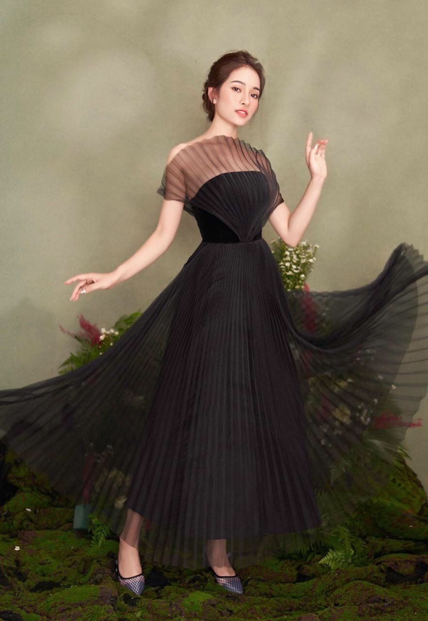 Đầm maxi dự tiệc dập ly
