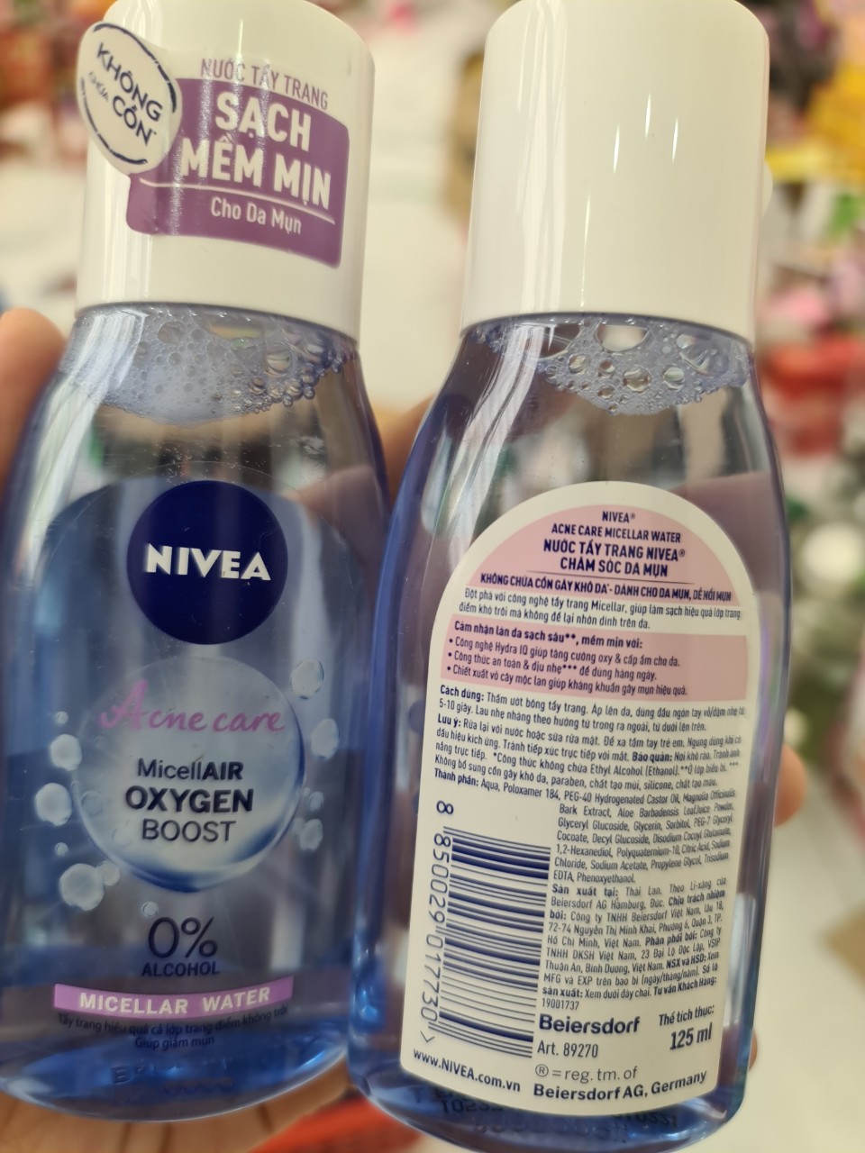 [HCM]Nước tẩy trang Nivea dành cho da Mụn không chứa cồn 125ml