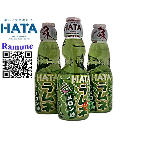 Japanese Ramune Hata Water in 200ml Glass Bottle
