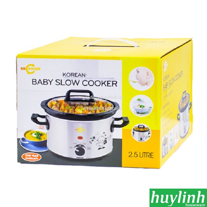 Nồi nấu cháo chậm Hàn Quốc BBcooker BS25 - 2.5 lít