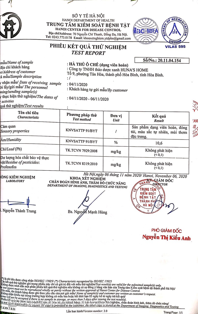 Viên hoàn hà thủ ô mật ong Hunahome