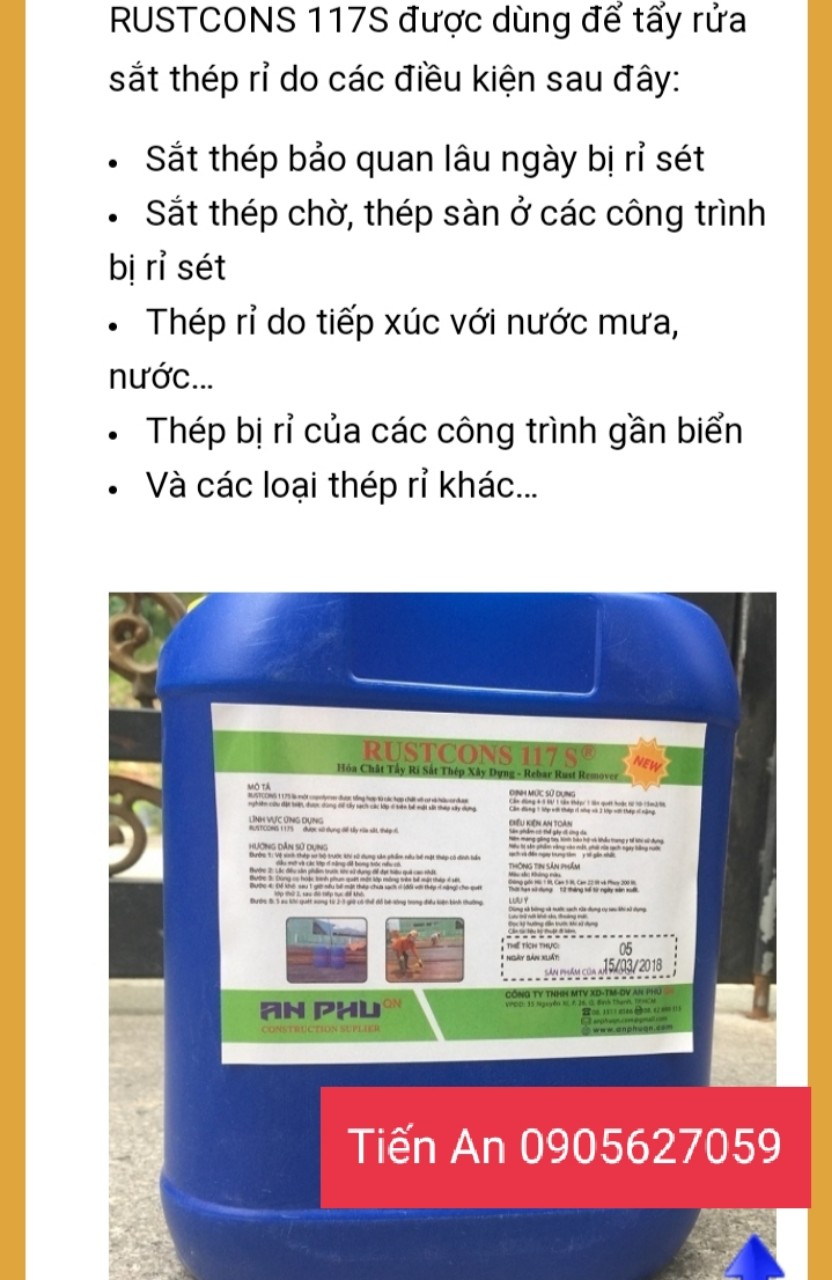 CHẤT TẨY RỈ SÉT RUTSCONS 117S-CAN 5LIT (CAN)