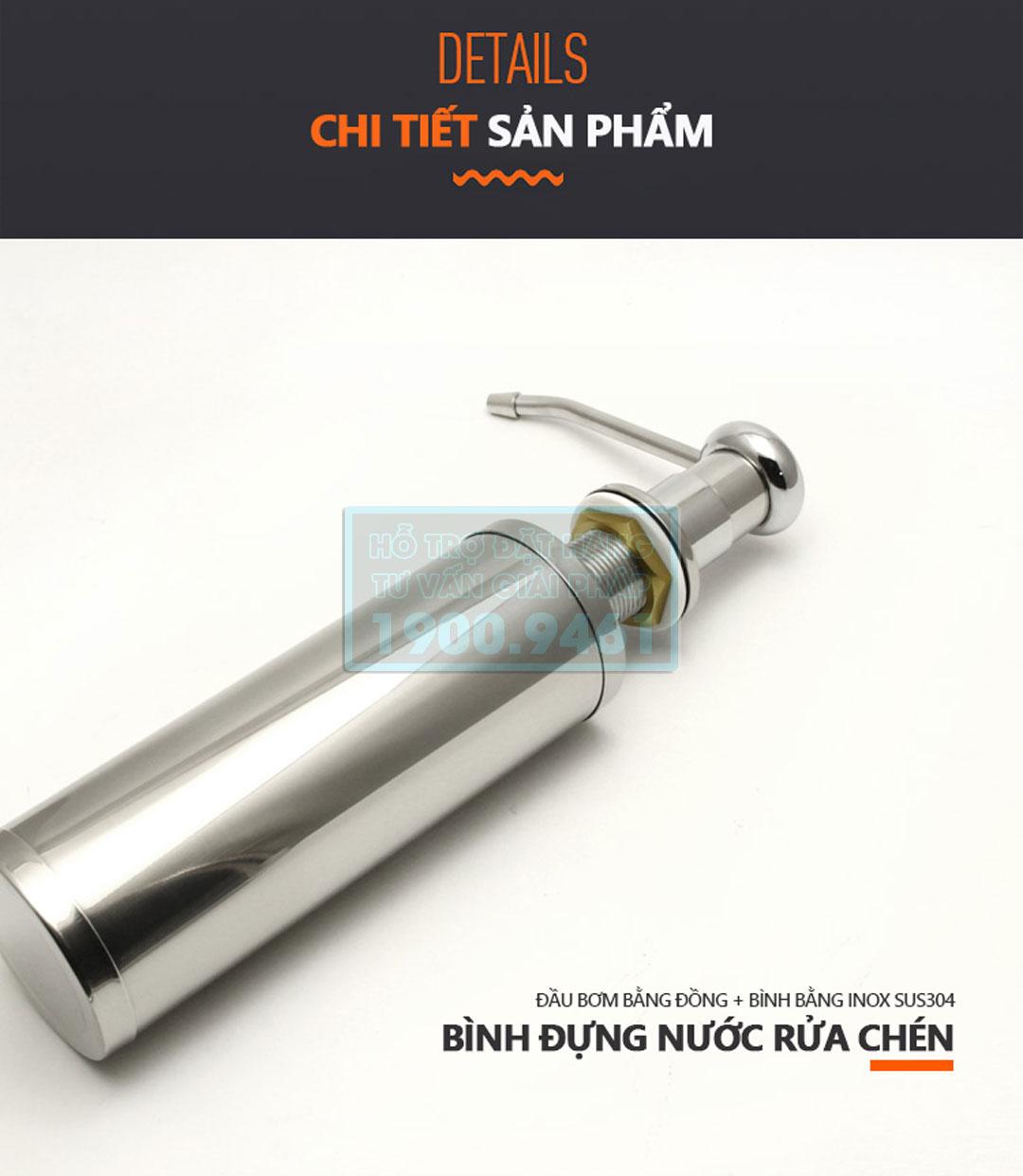 Bình đựng nước rửa chén Inox 9077