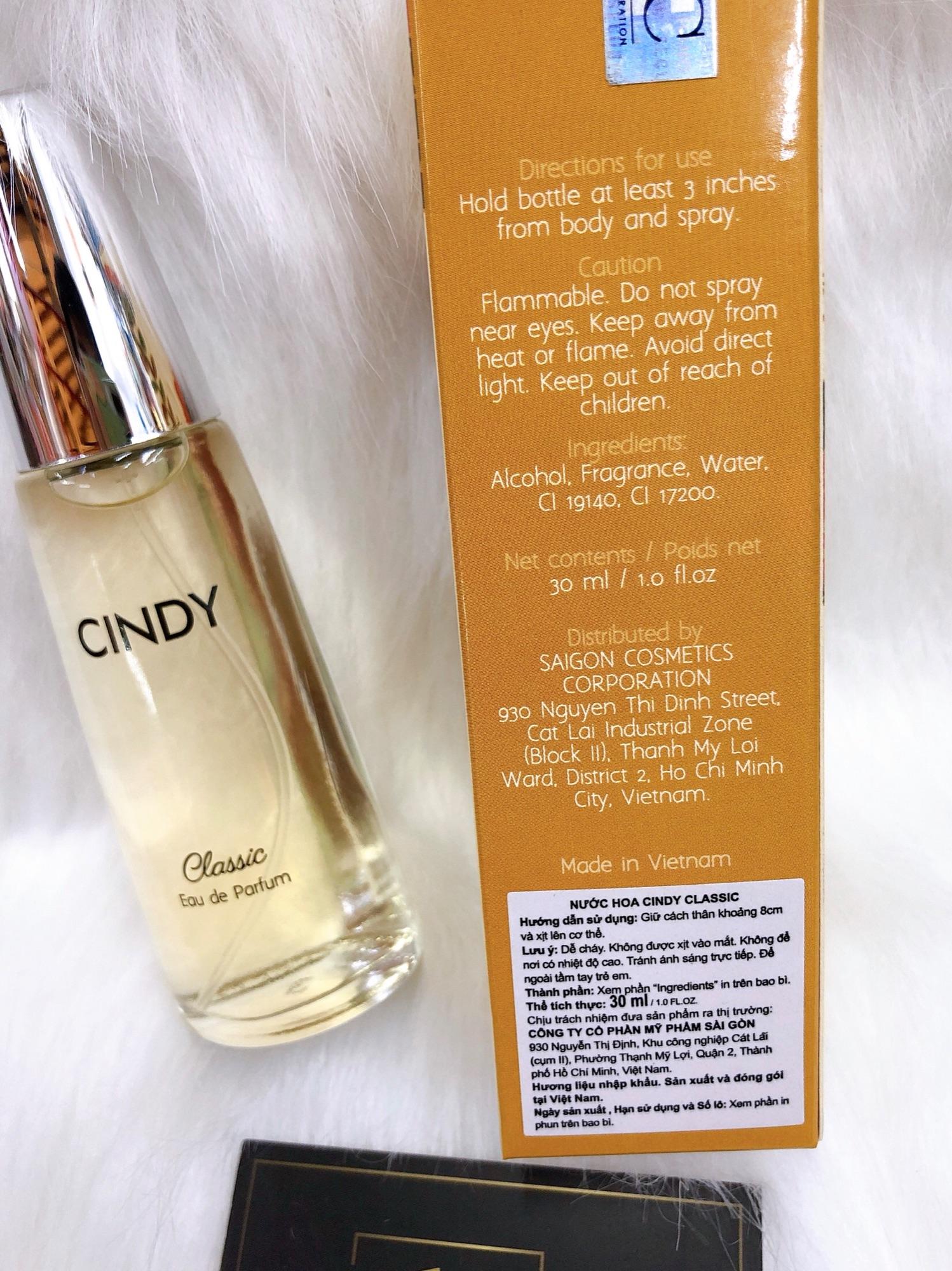 Nước hoa Cindy Classic 30ml ( mẫu mới )
