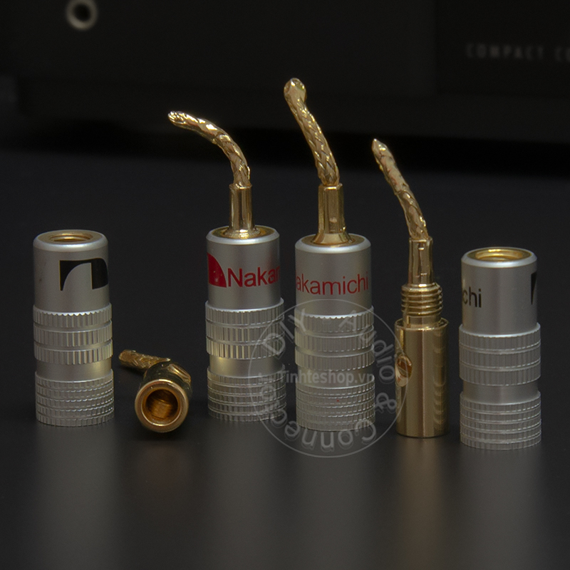 Jack cắm mỏ chim mềm cắm cho cọc loa nhân đồng mạ vàng 24K 1.5mm 4 chiếc