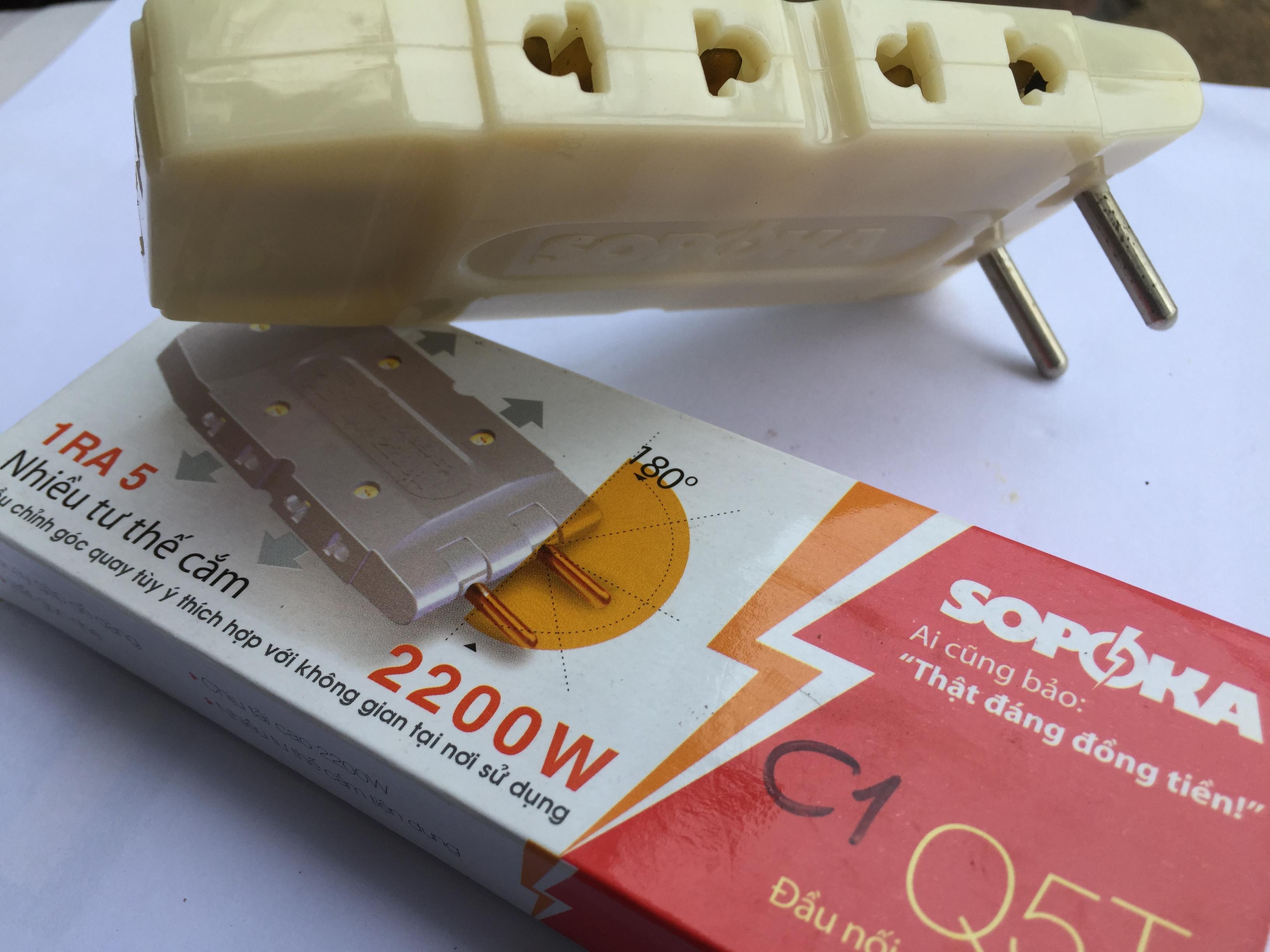 Phích cắm điện chia 5 thông minh Sopoka