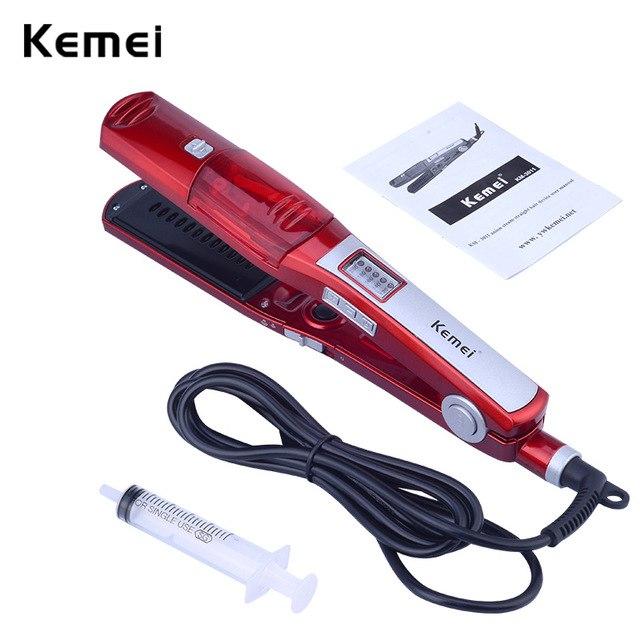 [HCM]Máy Duỗi Tóc Hơi Nước Cao Cấp Kemei Km-3011