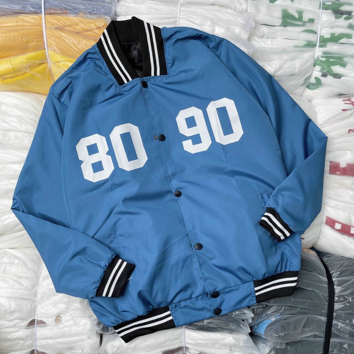 Áo khoác dù 80 90, áo khoác bóng chày nam nữ_tp
