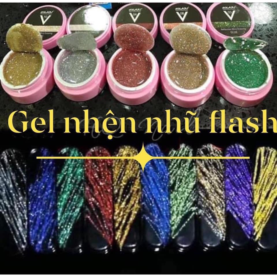 g.el nhện nhũ flash huaxi