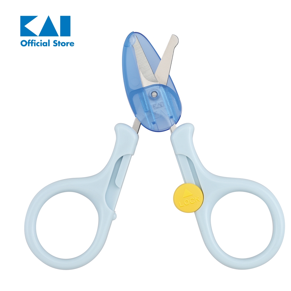 Kéo cắt móng tay cao cấp Nhật trẻ em KAI (màu hồng, xanh) KF0113 KF0116