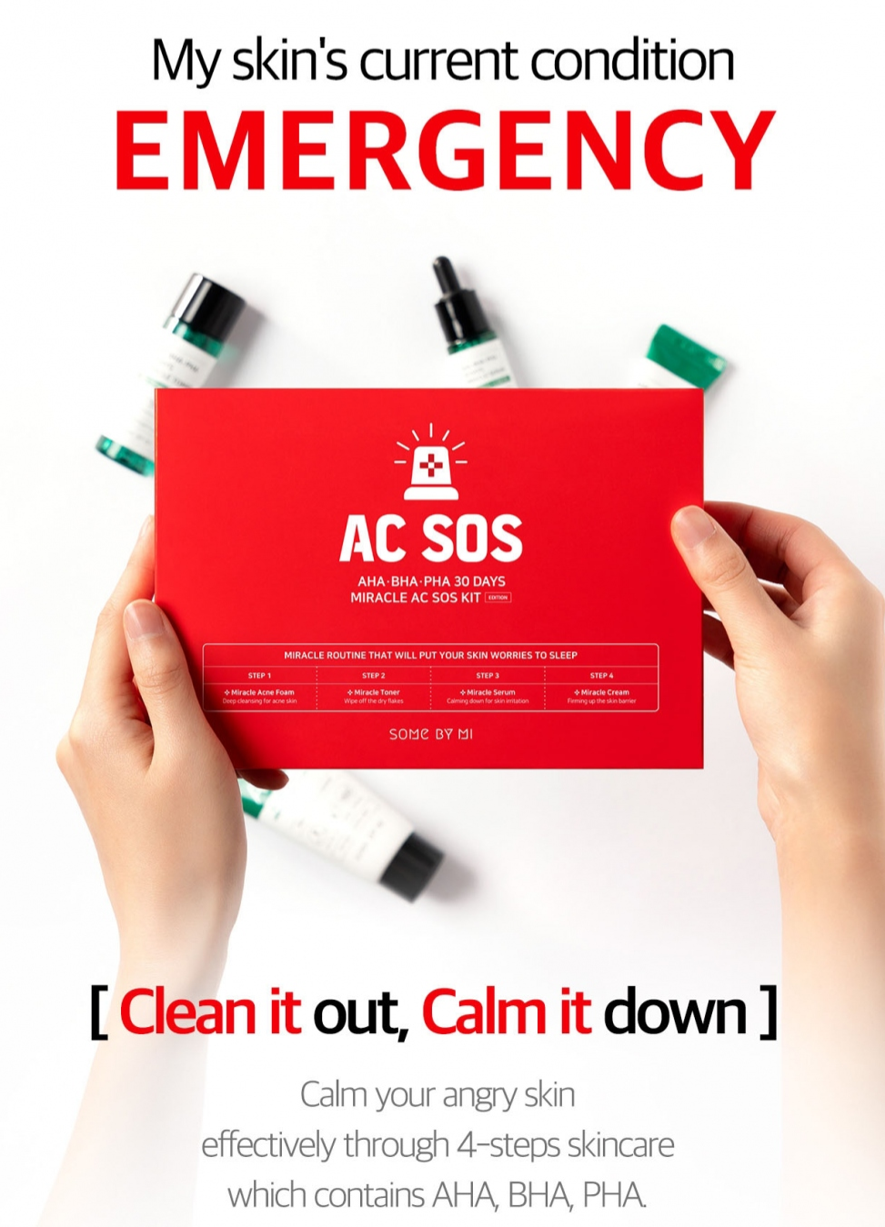 Bộ Dưỡng  Some By Mi Miracle AC SOS Kit (set 4 món).