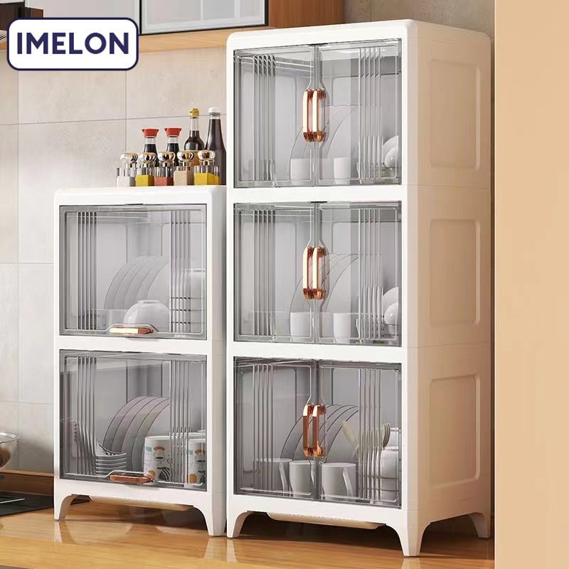 Drain dishes and chopsticks storage box, kitchen dishes, blue light sterilization storage rack, cupboard, bowl box with lid, household shelf