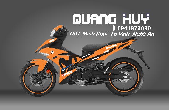 Tem trùm exciter 150 đen CAM - Tem xe máy exciter 150 movistar đen cam - tem trùm xe ex 150 chế đẹp và rẻ chất