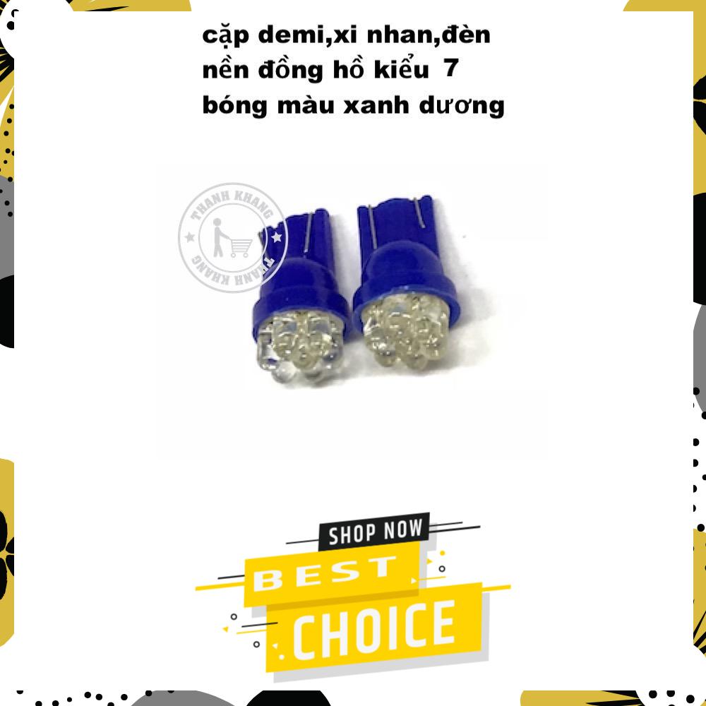 [HCM]Cặp demi đèn nền đồng hồ xi nhan kiểu 7 bóng màu xanh dương thanh khang 003000102