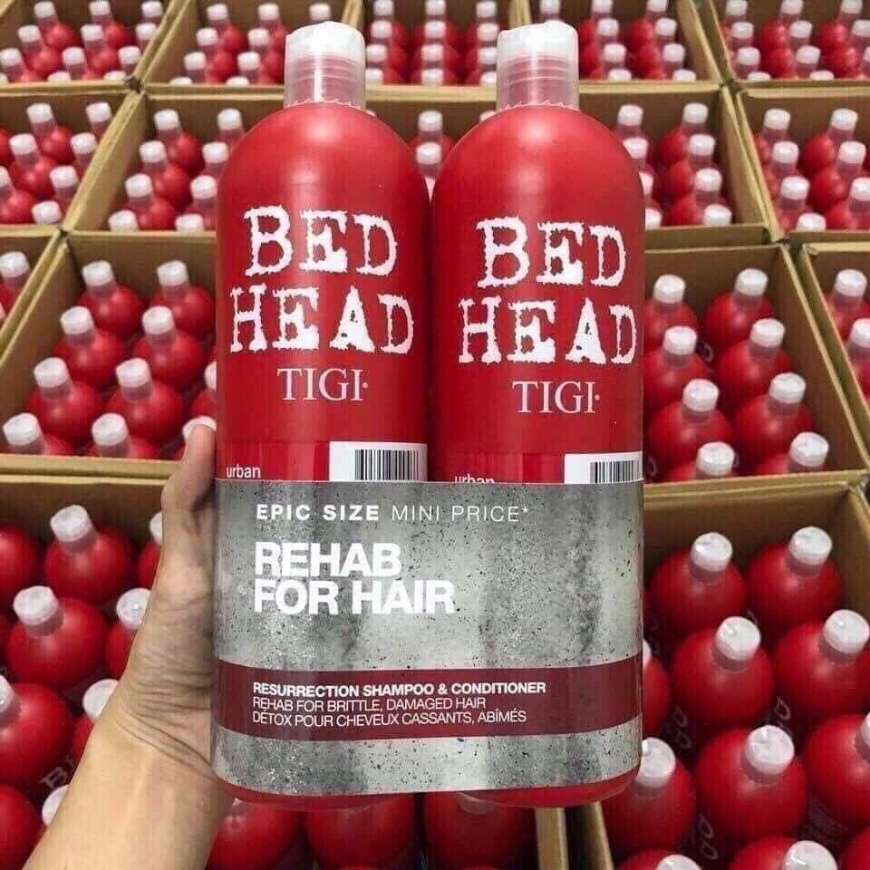 [ SIÊU SALE] Cặp Dầu Gội Xả TIGI đỏ 750mlx2 [ Siêu phục hồi]