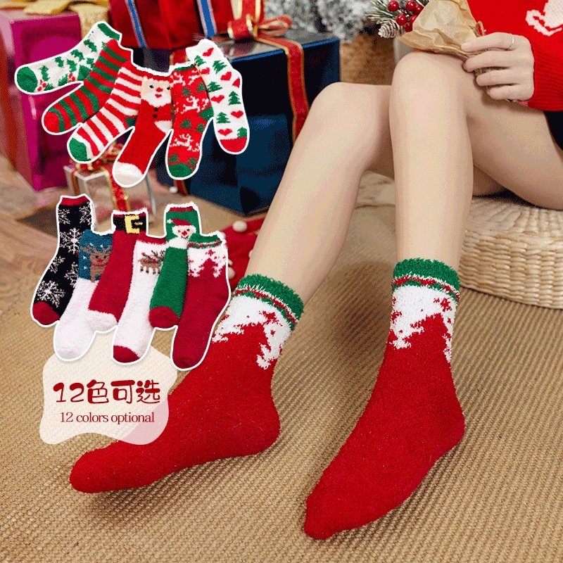 Set 5 đôi tất Noel cực đẹp cho bé trai bé gái
