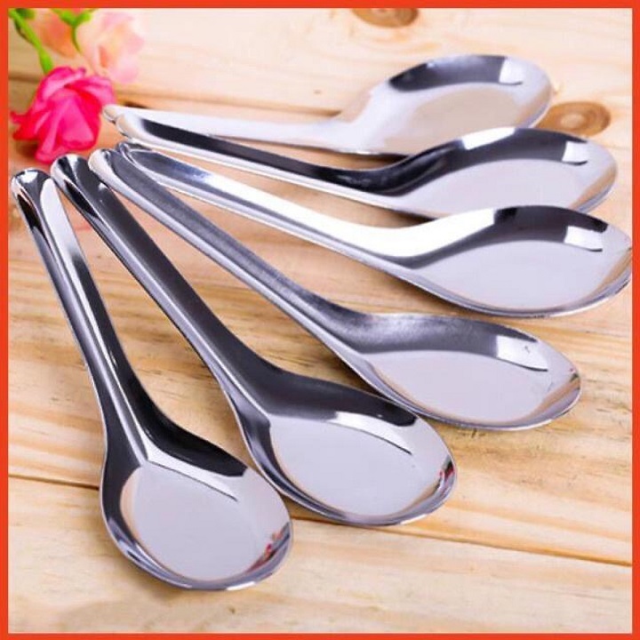 Combo 20 thìa phở inox hình hoa sen