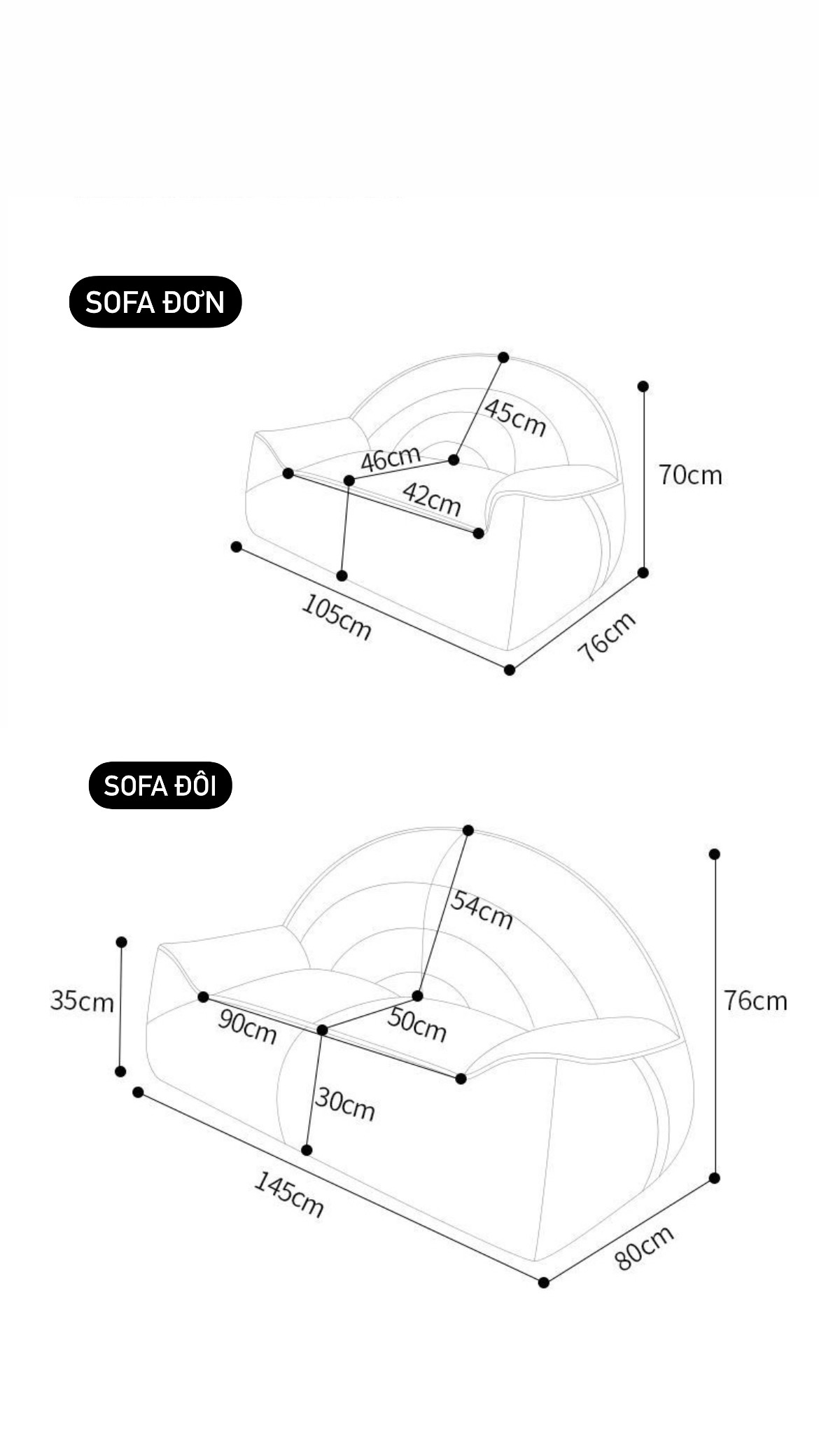 Ghế sofa lười hạt xốp